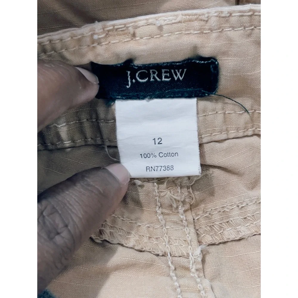 J.Crew Cargo Mini Skirt 12 Tan Utility Ripstop Cotton‎ Gorpcore Neutral Prep